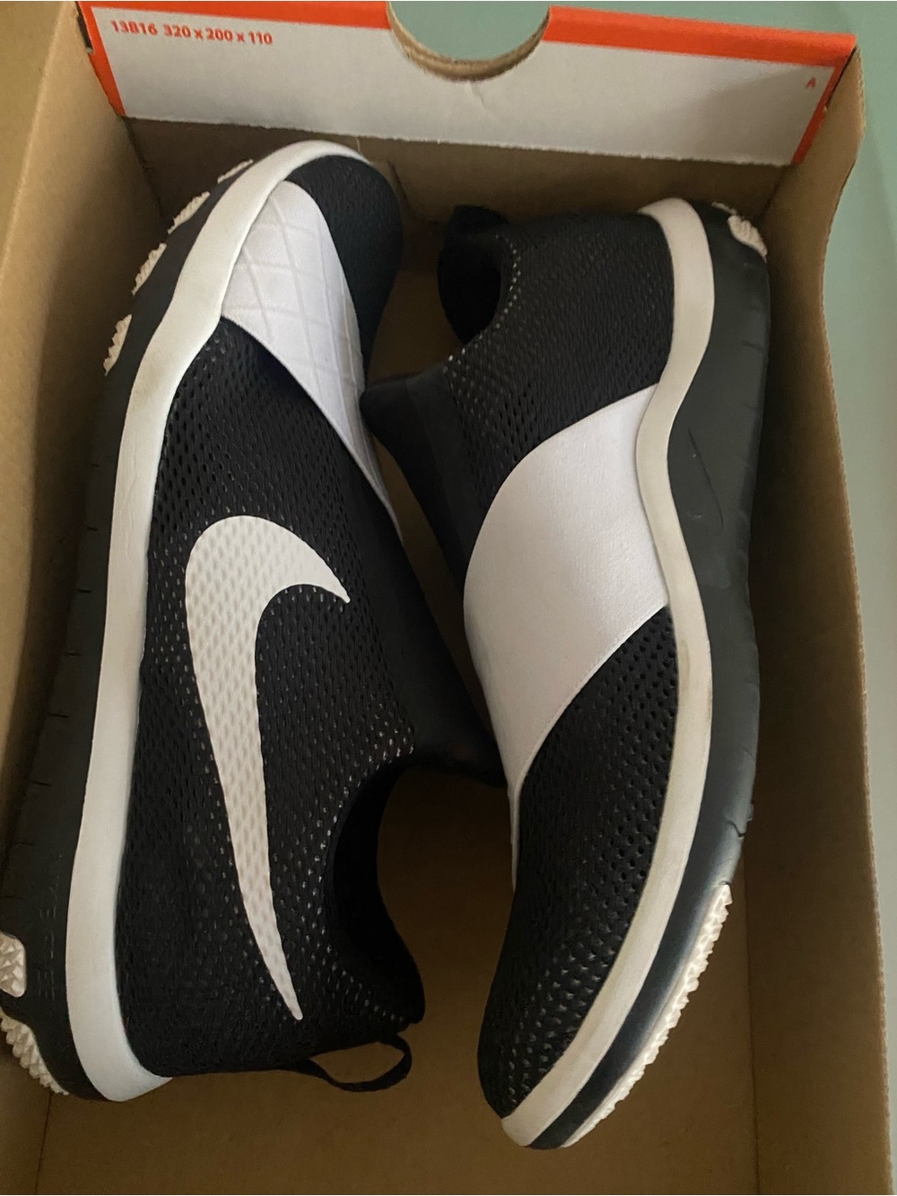 Nike Orange and White Shoe Box with Branding